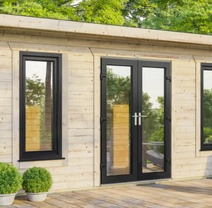 Power 20x8 Pent Log Cabin 44mm