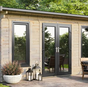 Power 18x18 Apex Log Cabin 44mm