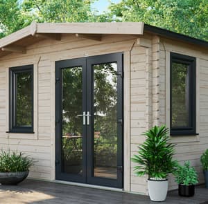 Power 8x12 Chalet Log Cabin 44mm