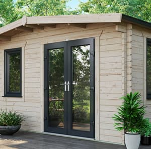 Power 10x14 Chalet Log Cabin 44mm