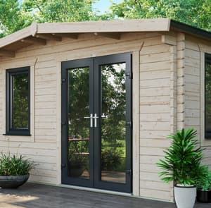 Power 14x14 Chalet Log Cabin 44mm