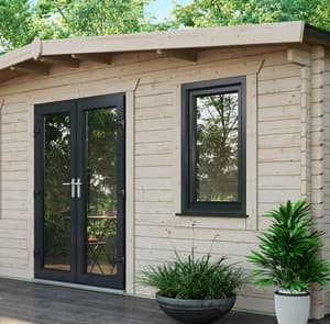 Power 12x18 Chalet Log Cabin 44mm