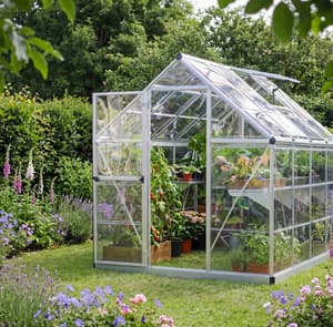 Palram Canopia Harmony 6x8 Silver Clear Polycarbonate