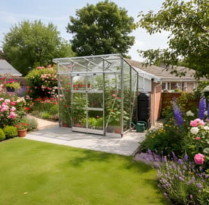 Elite Edge 4x8 Pent Roof Toughened 