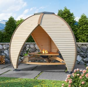 Lichfield Shield Fire Wooden Garden Shelter