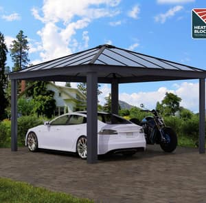 Palram Canopia Colorado 14x14 Double Carport Grey