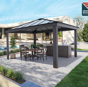 Palram Canopia Dallas 14x14 Grey Garden Gazebo