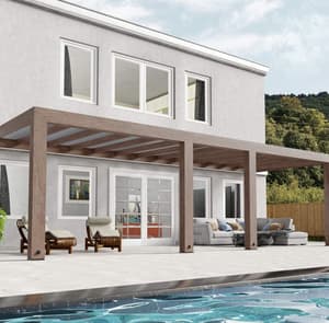 Palram Canopia Helsinki 3m x 8.6m Cedar Wood Patio Cover