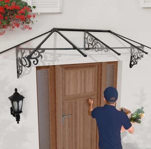 Palram Canopia Lily 2600 Black Clear Door Canopy
