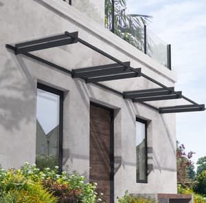 Palram Canopia Nancy 4500 Grey Clear Door Canopy