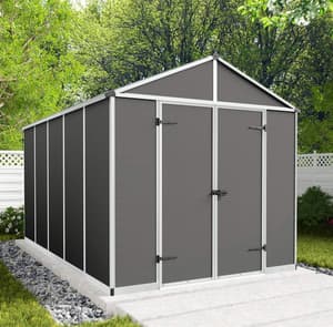 Palram Canopia Rubicon 8x12 Dark Grey Plastic Shed