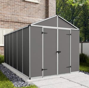 Palram Canopia Rubicon 8x15 Dark Grey Plastic Shed