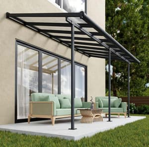 Palram Canopia Sierra 2.3m x 4.5m Patio Cover in Grey