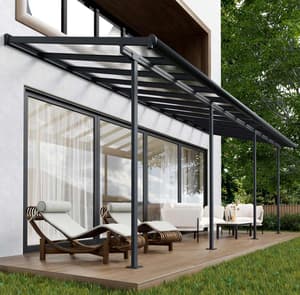 Palram Canopia Sierra 2.3m x 6.7m Patio Cover in Grey