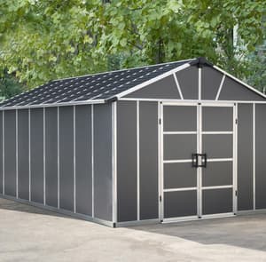 Palram Canopia Yukon 11x17 Dark Grey Plastic Shed