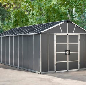 Palram Canopia Yukon 11x21 Dark Grey Plastic Shed
