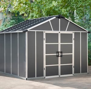 Palram Canopia Yukon 11x9 Dark Grey Plastic Shed