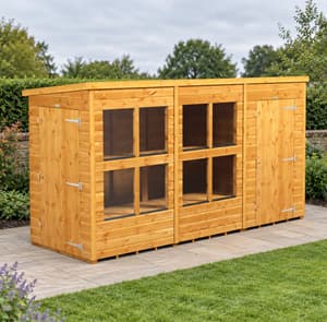 Power 12x4 Pent Potting Shed Combi