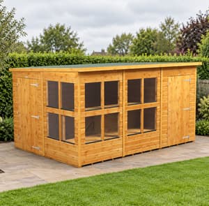 Power 12x8 Pent Potting Shed Combi