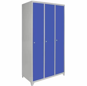 Bulldog 3 Door Wide Storage Locker Blue