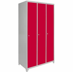 Bulldog 3 Door Wide Storage Locker Red