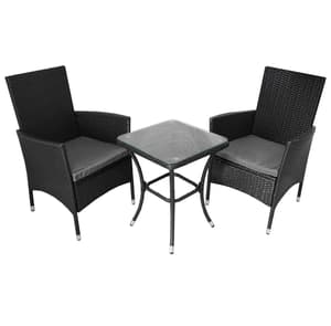 Lichfield Jardi Rattan Bistro Set Black