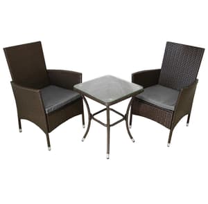 Lichfield Jardi Rattan Bistro Set Brown