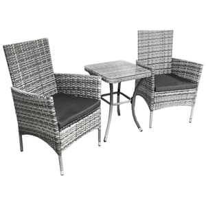 Lichfield Jardi Rattan Bistro Set Light Grey