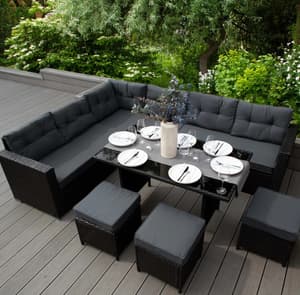 Lichfield 9 Seat Rattan Corner Set 