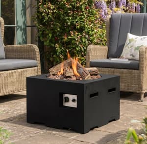 Happy Cocoon 60cm Small Square Black Fire Pit