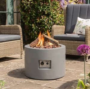 Happy Cocoon 61cm Round Grey Fire Pit