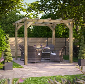 Power 10x10 Wooden Pergola
