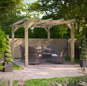 Power 10x14 Wooden Pergola