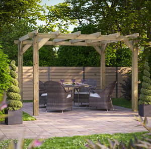 Power 12x10 Wooden Pergola