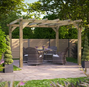 Power 12x12 Wooden Pergola