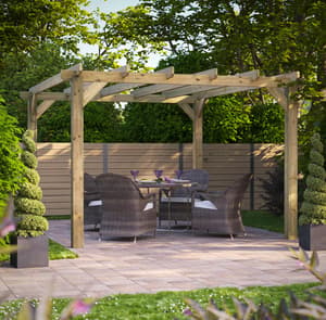 Power 12x14 Wooden Pergola