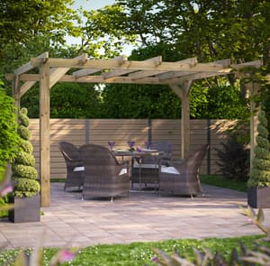 Power 14x12 Wooden Pergola