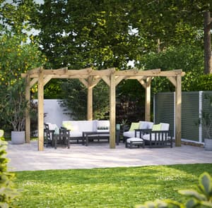 Power 16x10 Wooden Pergola