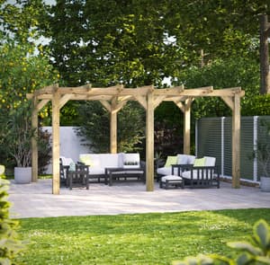 Power 16x12 Wooden Pergola