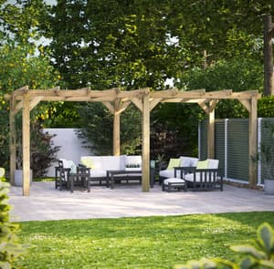 Power 20x10 Wooden Pergola