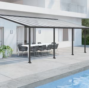 Palram Canopia Olympia 3m x 7m Patio Cover Grey