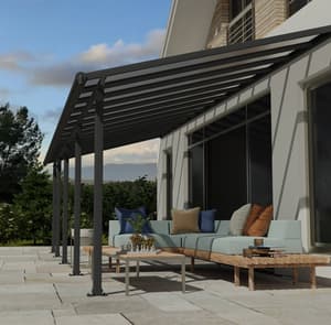 Palram Canopia Olympia 3m x 8m Patio Cover Grey
