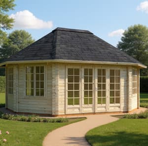 Palmako Hanna 5.7m x 4.2m Octagonal Log Cabin