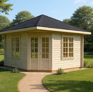 Palmako Melanie 3.3m x 3.3m Corner Log Cabin