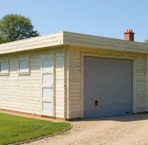 Palmako Rasmus 5.5m x 3.6m Wooden Garage with Sectional Door