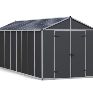 Palram Canopia Rubicon 8x20 Dark Grey Plastic Shed