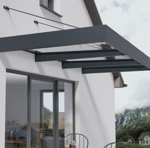 Palram Canopia Sophia XL 3000 Door Canopy Dark Grey