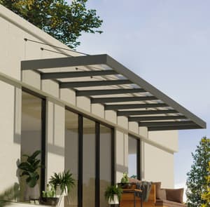 Palram Canopia Sophia XL 9000 Door Canopy Dark Grey