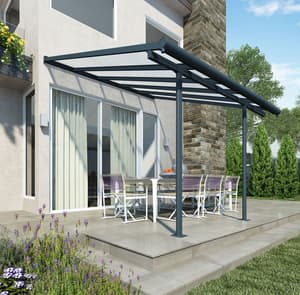 Palram Canopia Sierra 3m x 6m Patio Cover in Grey