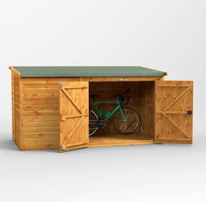 Power 10x5 Pent Wooden Bike Shed